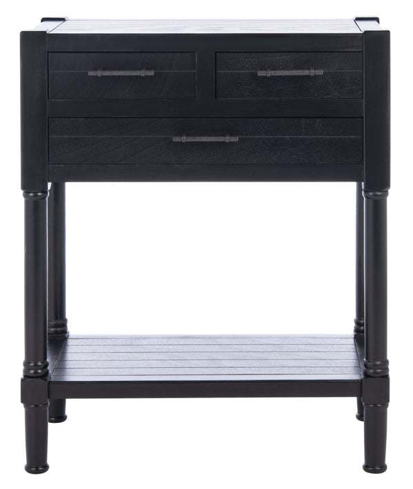 Safavieh Filbert 3 Drawer Console Table - Modern Minimalist Design With Timeless Elegance For Any Space Black CNS5717B
