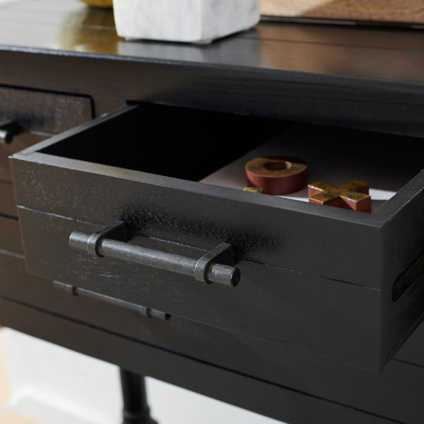 Safavieh Filbert 3 Drawer Console Table - Modern Minimalist Design With Timeless Elegance For Any Space Black CNS5717B