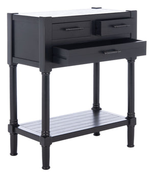 Safavieh Filbert 3 Drawer Console Table - Modern Minimalist Design With Timeless Elegance For Any Space Black CNS5717B