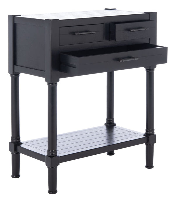 Safavieh Filbert 3 Drawer Console Table - Modern Minimalist Design With Timeless Elegance For Any Space Black CNS5717B