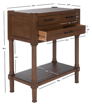 Safavieh Filbert 3 Drawer Console Table - Modern Minimalist Design With Timeless Elegance For Any Space Brown CNS5717C