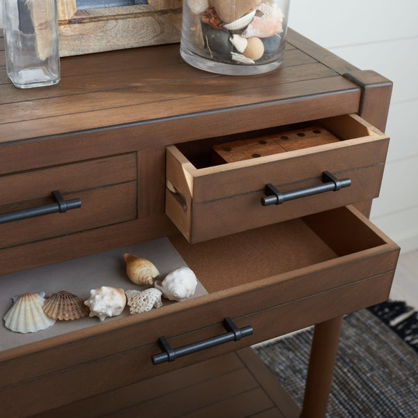 Safavieh Filbert 3 Drawer Console Table - Modern Minimalist Design With Timeless Elegance For Any Space Brown CNS5717C