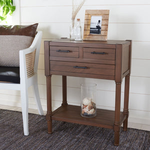 Safavieh Filbert 3 Drawer Console Table - Modern Minimalist Design With Timeless Elegance For Any Space Brown CNS5717C