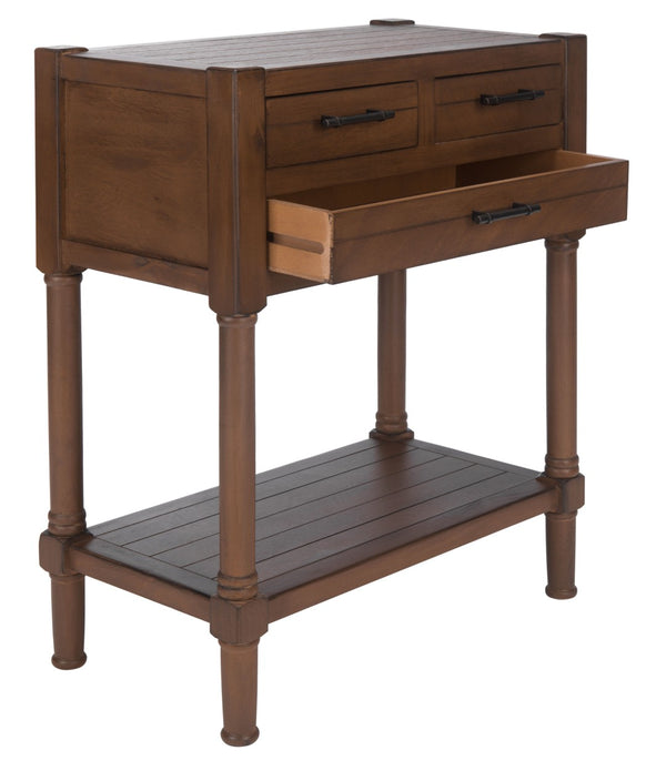 Safavieh Filbert 3 Drawer Console Table - Modern Minimalist Design With Timeless Elegance For Any Space Brown CNS5717C