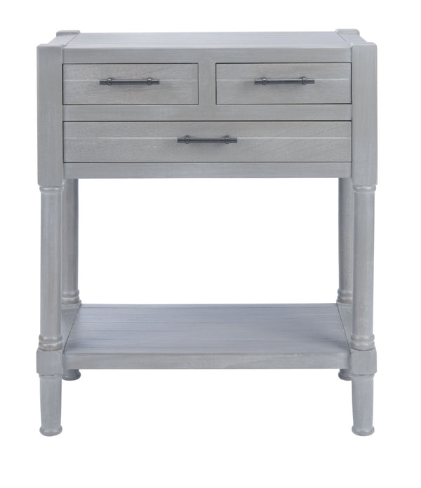 Safavieh Filbert 3 Drawer Console Table - Modern Minimalist Design With Timeless Elegance For Any Space White Washed Grey CNS5717D