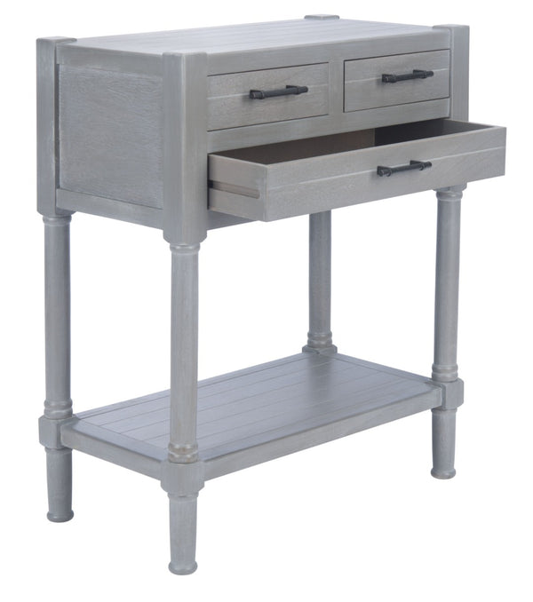 Safavieh Filbert 3 Drawer Console Table - Modern Minimalist Design With Timeless Elegance For Any Space White Washed Grey CNS5717D