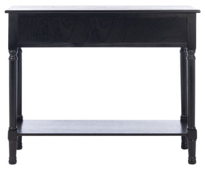 Safavieh Halton Elegant Console Table With Timeless Turned Legs And Two Textured Drawers For Stylish Storage Black CNS5718B