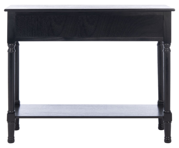 Safavieh Halton Elegant Console Table With Timeless Turned Legs And Two Textured Drawers For Stylish Storage Black CNS5718B