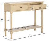 Safavieh Halton 2Drw Console Table Natural 35.5" x 13" x 29.5"