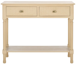 Safavieh Halton 2Drw Console Table Natural 35.5" x 13" x 29.5"