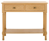 Safavieh Halton 2Drw Console Table Camel 35.5" x 13" x 29.5"