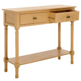 Safavieh Halton 2Drw Console Table Camel 35.5" x 13" x 29.5"