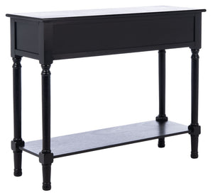 Safavieh Ryder Versatile Console Table With Striated Drawer Fronts For Stylish Storage In Any Space Black CNS5719B