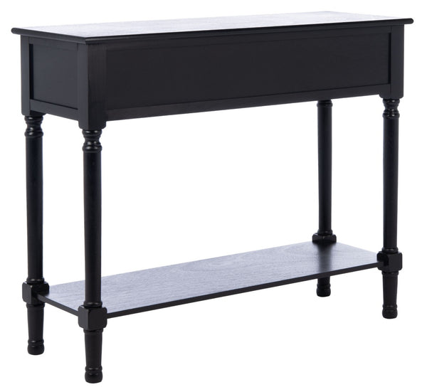 Safavieh Ryder Versatile Console Table With Striated Drawer Fronts For Stylish Storage In Any Space Black CNS5719B