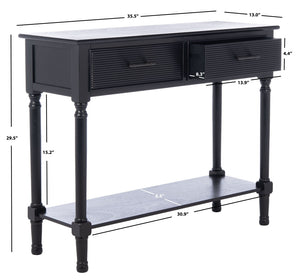Safavieh Ryder Versatile Console Table With Striated Drawer Fronts For Stylish Storage In Any Space Black CNS5719B