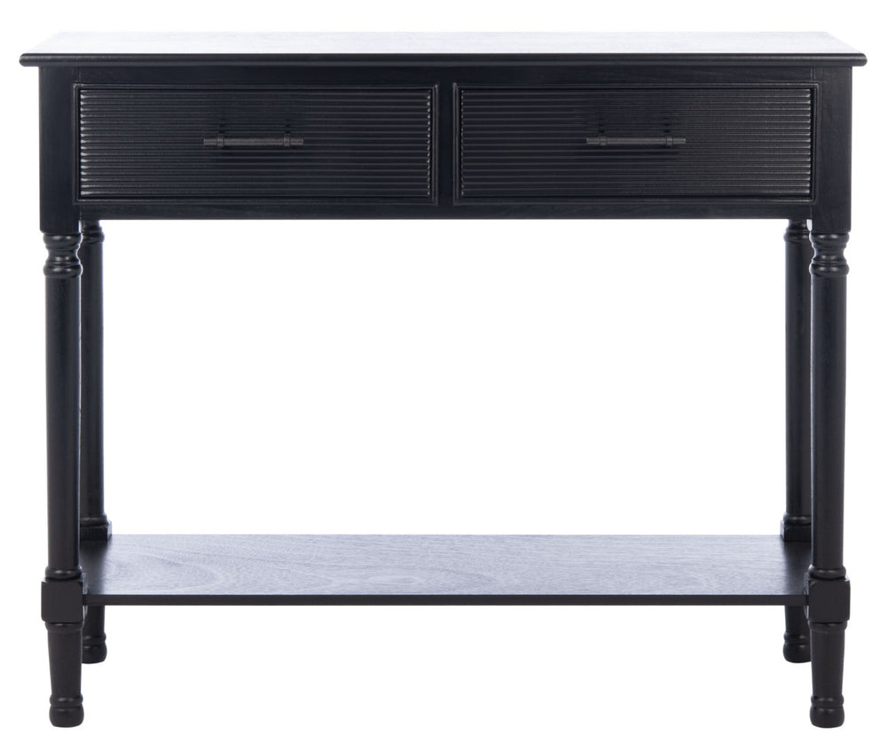Safavieh Ryder Versatile Console Table With Striated Drawer Fronts For Stylish Storage In Any Space Black CNS5719B