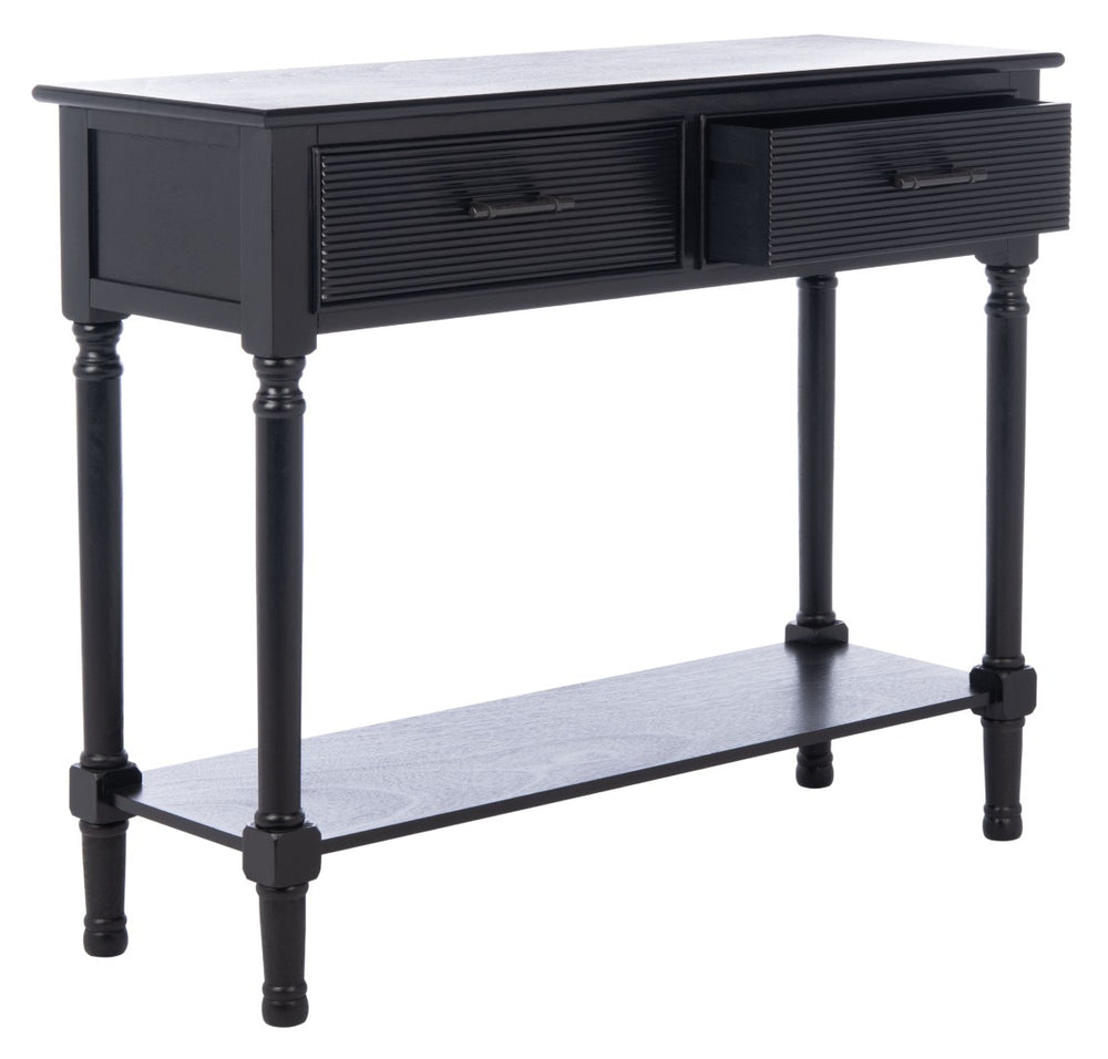 Safavieh Ryder Versatile Console Table With Striated Drawer Fronts For Stylish Storage In Any Space Black CNS5719B