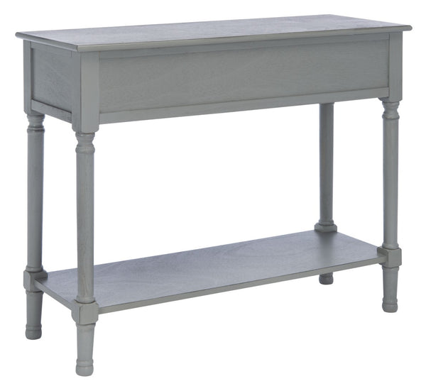 Safavieh Ryder Versatile Console Table With Striated Drawer Fronts For Stylish Storage In Any Space Distressed Grey CNS5719C
