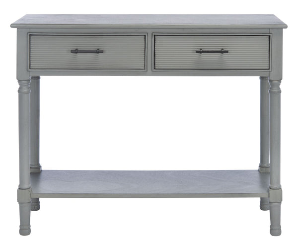 Safavieh Ryder Versatile Console Table With Striated Drawer Fronts For Stylish Storage In Any Space Distressed Grey CNS5719C