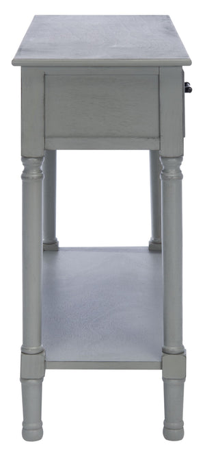 Safavieh Ryder Versatile Console Table With Striated Drawer Fronts For Stylish Storage In Any Space Distressed Grey CNS5719C