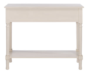Safavieh Ryder Versatile Console Table With Striated Drawer Fronts For Stylish Storage In Any Space Distressed White / Greige Drawers CNS5719D