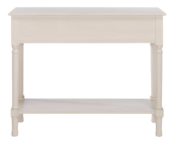 Safavieh Ryder Versatile Console Table With Striated Drawer Fronts For Stylish Storage In Any Space Distressed White / Greige Drawers CNS5719D