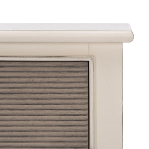 Safavieh Ryder Versatile Console Table With Striated Drawer Fronts For Stylish Storage In Any Space Distressed White / Greige Drawers CNS5719D