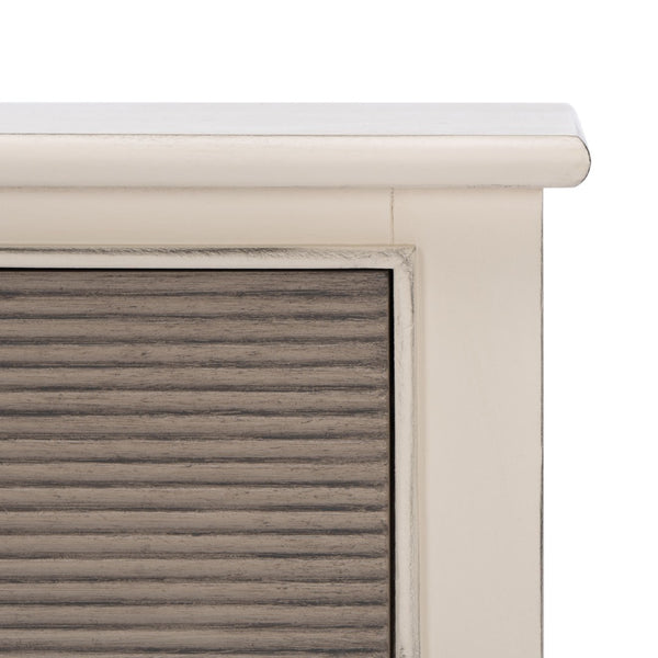 Safavieh Ryder Versatile Console Table With Striated Drawer Fronts For Stylish Storage In Any Space Distressed White / Greige Drawers CNS5719D