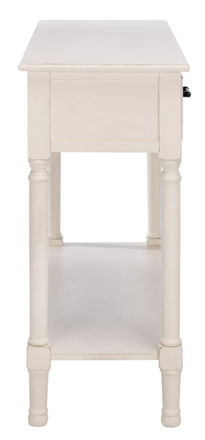 Safavieh Ryder Versatile Console Table With Striated Drawer Fronts For Stylish Storage In Any Space Distressed White / Greige Drawers CNS5719D