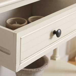 Safavieh Tate Console Table - Classic Turned-Leg Design With Spacious Storage Drawers For Your Home Decor Distressed White CNS5720A