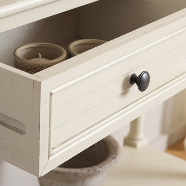 Safavieh Tate Console Table - Classic Turned-Leg Design With Spacious Storage Drawers For Your Home Decor Distressed White CNS5720A