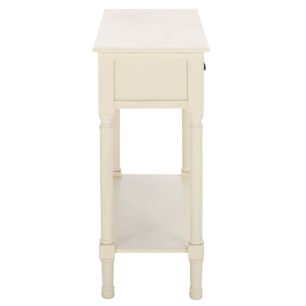 Safavieh Tate Console Table - Classic Turned-Leg Design With Spacious Storage Drawers For Your Home Decor Distressed White CNS5720A
