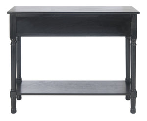 Safavieh Tate Console Table - Classic Turned-Leg Design With Spacious Storage Drawers For Your Home Decor Black CNS5720B