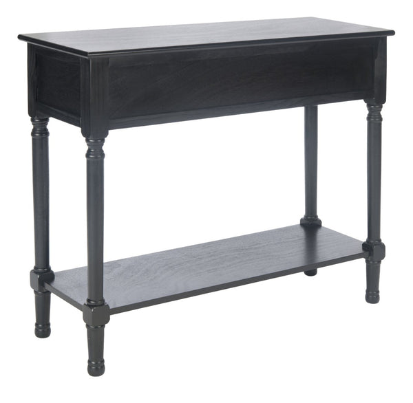 Safavieh Tate Console Table - Classic Turned-Leg Design With Spacious Storage Drawers For Your Home Decor Black CNS5720B