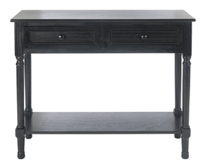 Safavieh Tate Console Table - Classic Turned-Leg Design With Spacious Storage Drawers For Your Home Decor Black CNS5720B