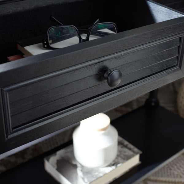 Safavieh Tate Console Table - Classic Turned-Leg Design With Spacious Storage Drawers For Your Home Decor Black CNS5720B