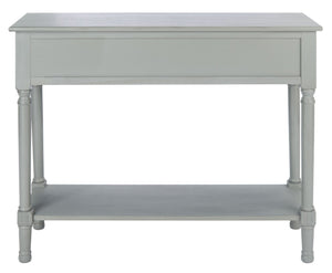 Safavieh Tate Console Table - Classic Turned-Leg Design With Spacious Storage Drawers For Your Home Decor Distressed Grey CNS5720C