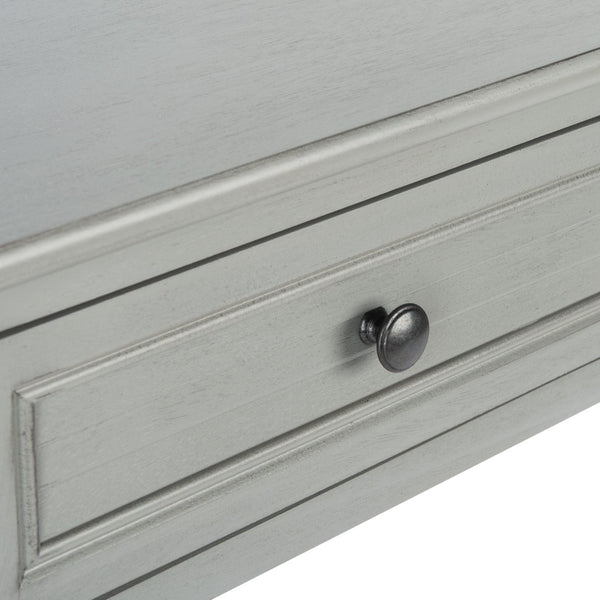 Safavieh Tate Console Table - Classic Turned-Leg Design With Spacious Storage Drawers For Your Home Decor Distressed Grey CNS5720C