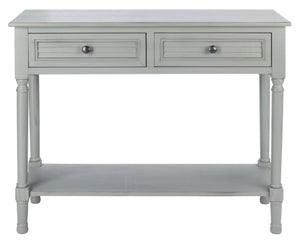 Safavieh Tate Console Table - Classic Turned-Leg Design With Spacious Storage Drawers For Your Home Decor Distressed Grey CNS5720C