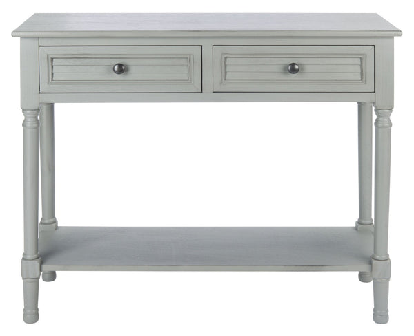 Safavieh Tate Console Table - Classic Turned-Leg Design With Spacious Storage Drawers For Your Home Decor Distressed Grey CNS5720C