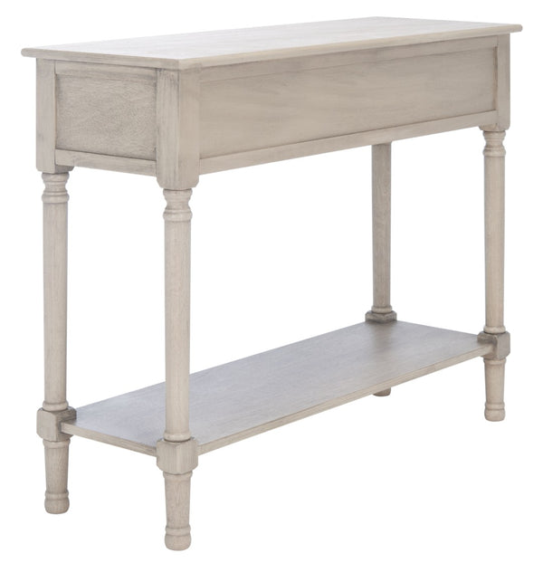 Safavieh Tate Console Table - Classic Turned-Leg Design With Spacious Storage Drawers For Your Home Decor Greige CNS5720D