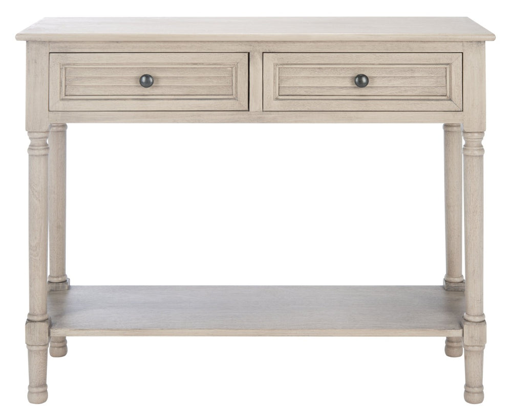 Safavieh Tate Console Table - Classic Turned-Leg Design With Spacious Storage Drawers For Your Home Decor Greige CNS5720D