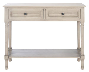 Safavieh Tate Console Table - Classic Turned-Leg Design With Spacious Storage Drawers For Your Home Decor Greige CNS5720D