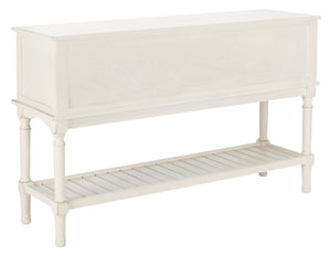 Safavieh Tate Console Table – Elegant Farmhouse Design With Turned Legs, Storage Drawers, And Timeless Charm Distressed White CNS5722A