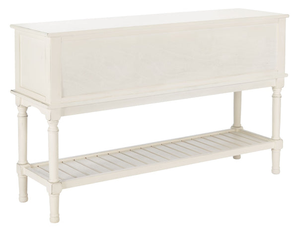 Safavieh Tate Console Table – Elegant Farmhouse Design With Turned Legs, Storage Drawers, And Timeless Charm Distressed White CNS5722A