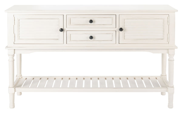Safavieh Tate Console Table – Elegant Farmhouse Design With Turned Legs, Storage Drawers, And Timeless Charm Distressed White CNS5722A