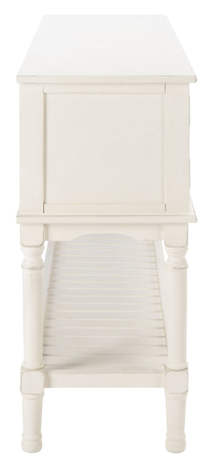 Safavieh Tate Console Table – Elegant Farmhouse Design With Turned Legs, Storage Drawers, And Timeless Charm Distressed White CNS5722A