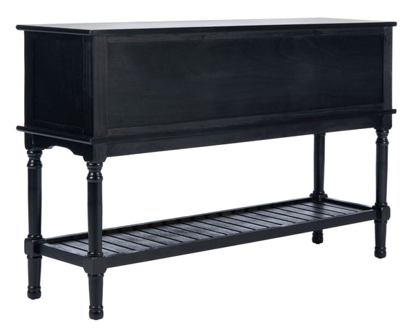 Safavieh Tate Console Table – Elegant Farmhouse Design With Turned Legs, Storage Drawers, And Timeless Charm Black CNS5722B
