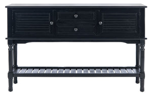 Safavieh Tate Console Table – Elegant Farmhouse Design With Turned Legs, Storage Drawers, And Timeless Charm Black CNS5722B