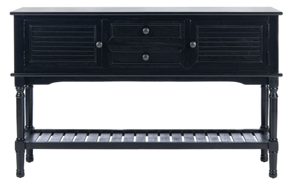 Safavieh Tate Console Table – Elegant Farmhouse Design With Turned Legs, Storage Drawers, And Timeless Charm Black CNS5722B
